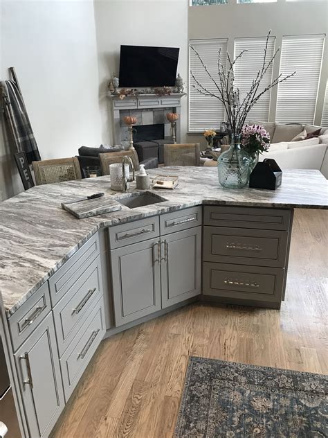 steel gray granite with gray cabinets|grey granite cabinet shades.